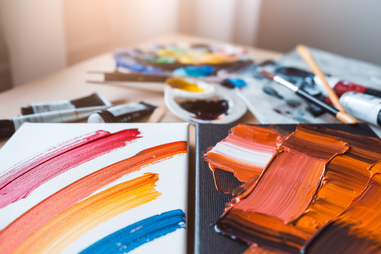 peinture acrylique ou huile