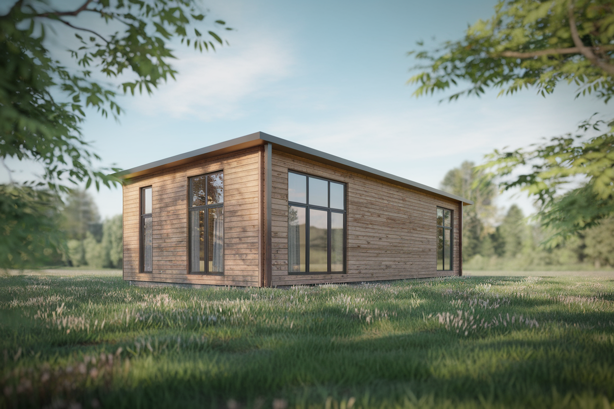 maison en bois moderne plain pied