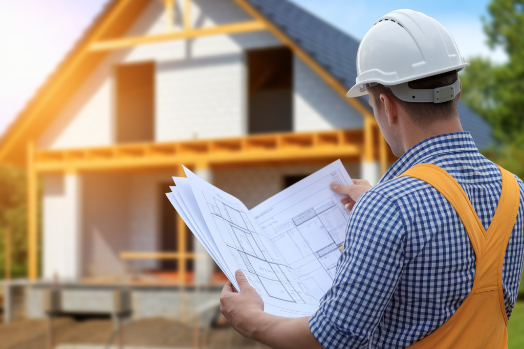 ouvrier-casque-plans-maison-renovee