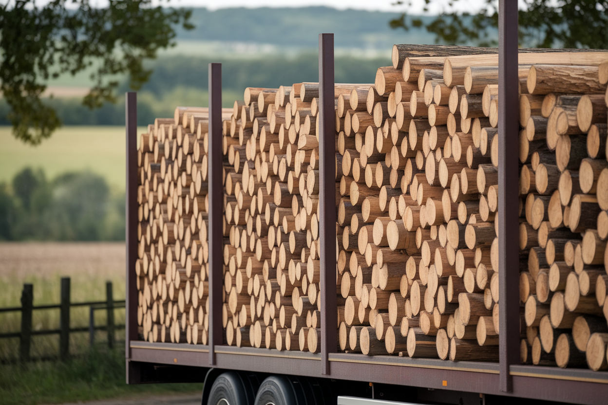 pile-bois-camion-campagne