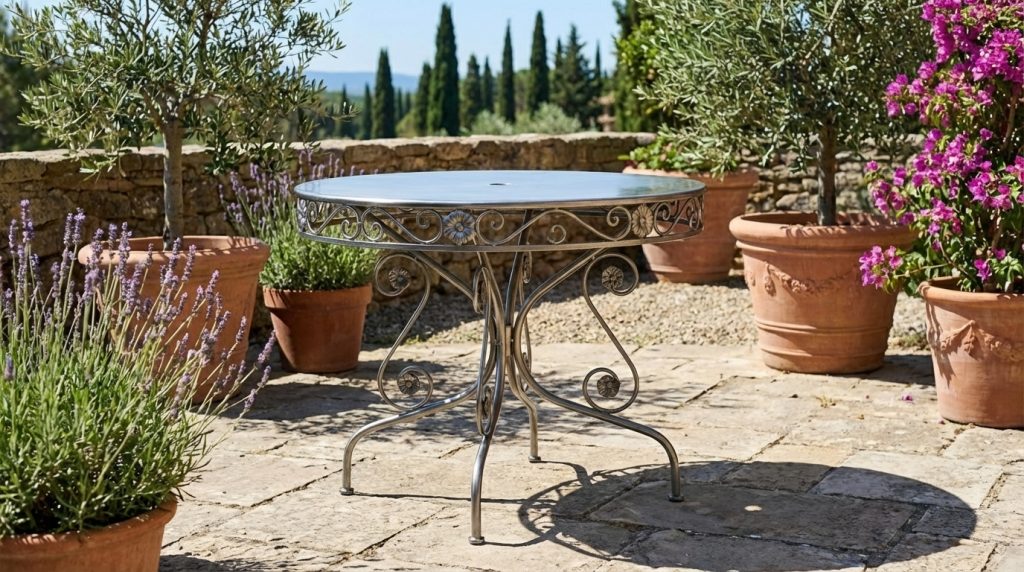table-metal-vase-fleurs-jardin