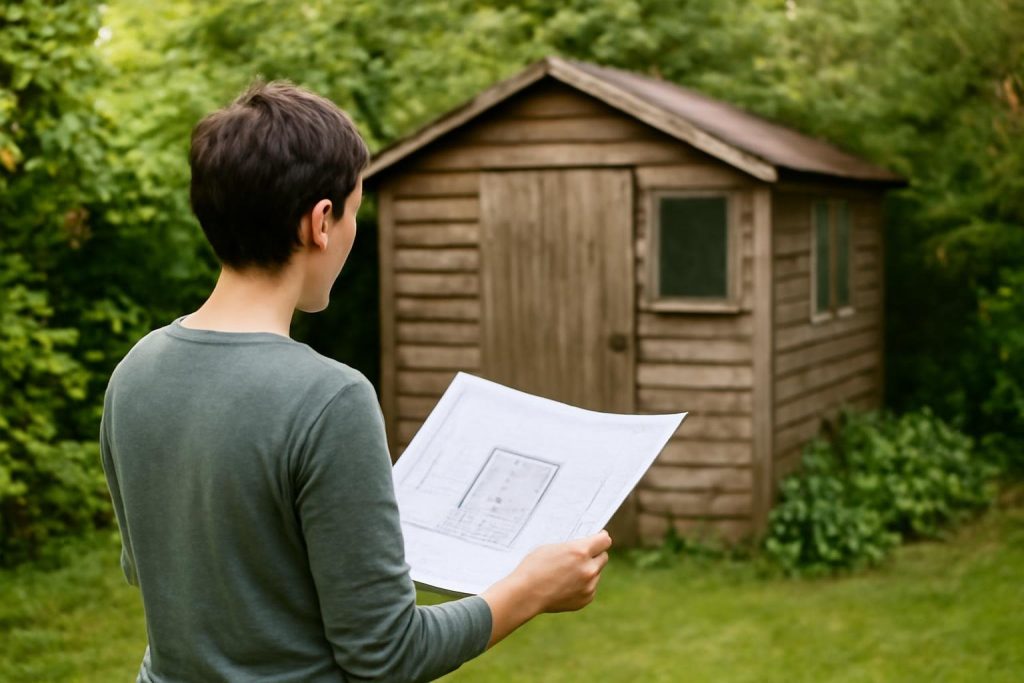 personne-plan-cabanon-jardin-verdure