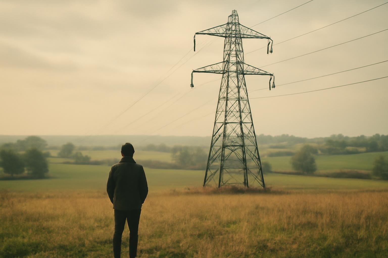 personne-poteau-electrique-champ-arbres