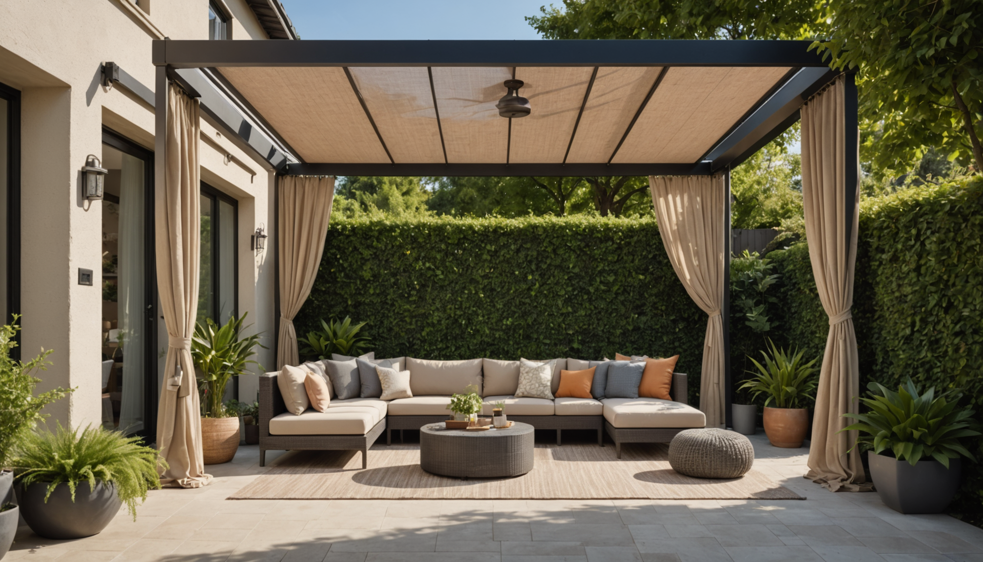 transformez votre terrasse avec une bâche élégante et pratique — les tissus mesh techniques représentent un compromis intelligent
