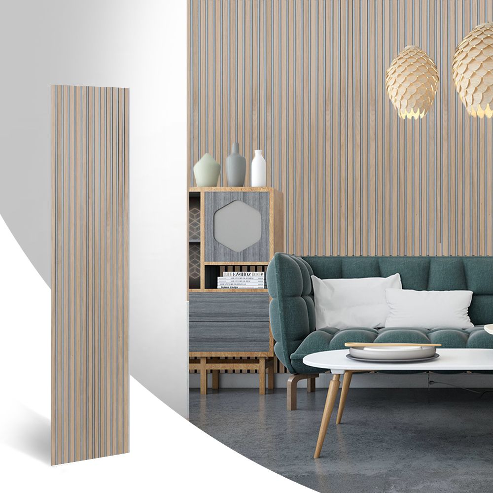 panneau acoustique bois chene feutrine blanc