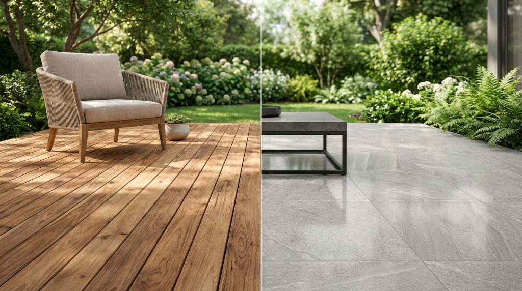 Terrasse bois vs terrasse carrelée : comment faire le bon choix ?