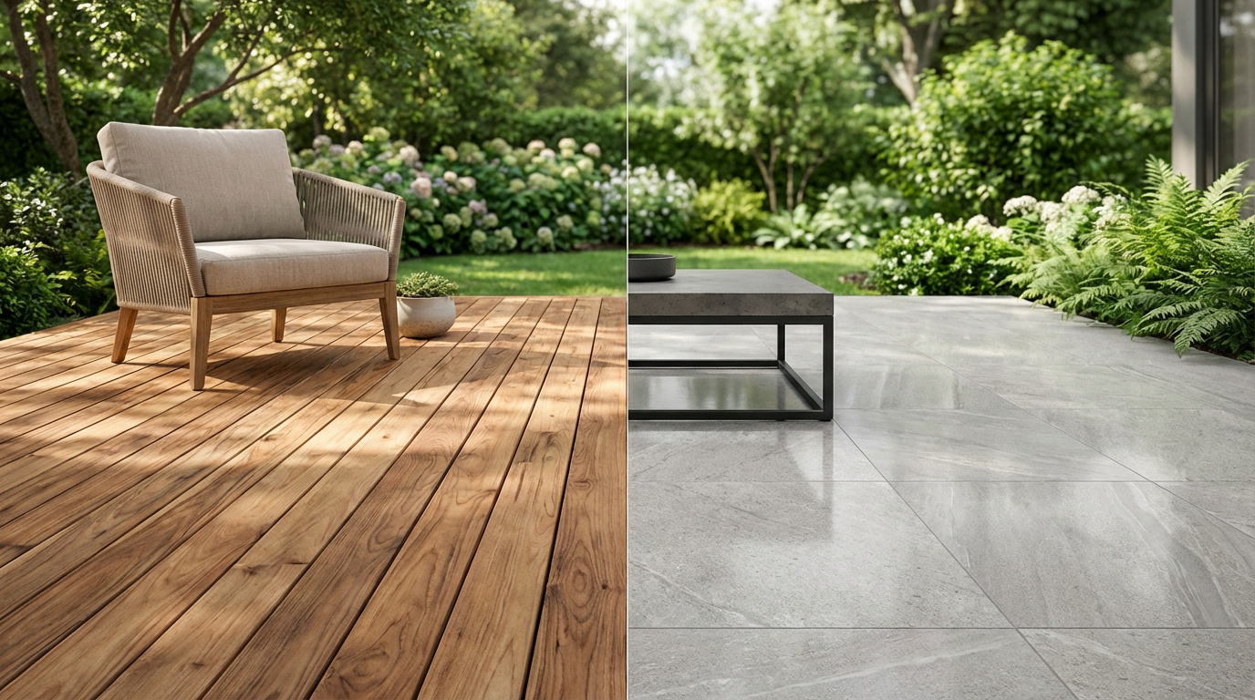Terrasse bois vs terrasse carrelée : comment faire le bon choix ?