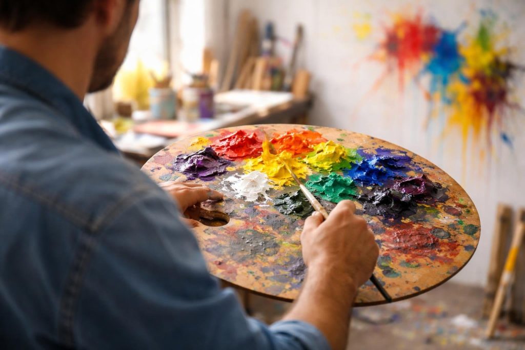 palette-peintre-artiste-atelier-coloré