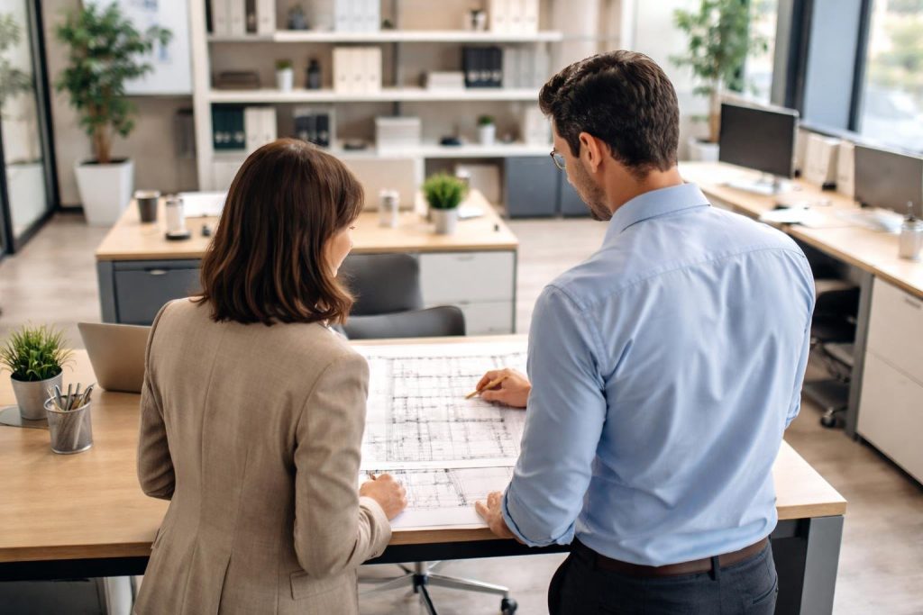 bureau-moderne-personnes-plans-etageres