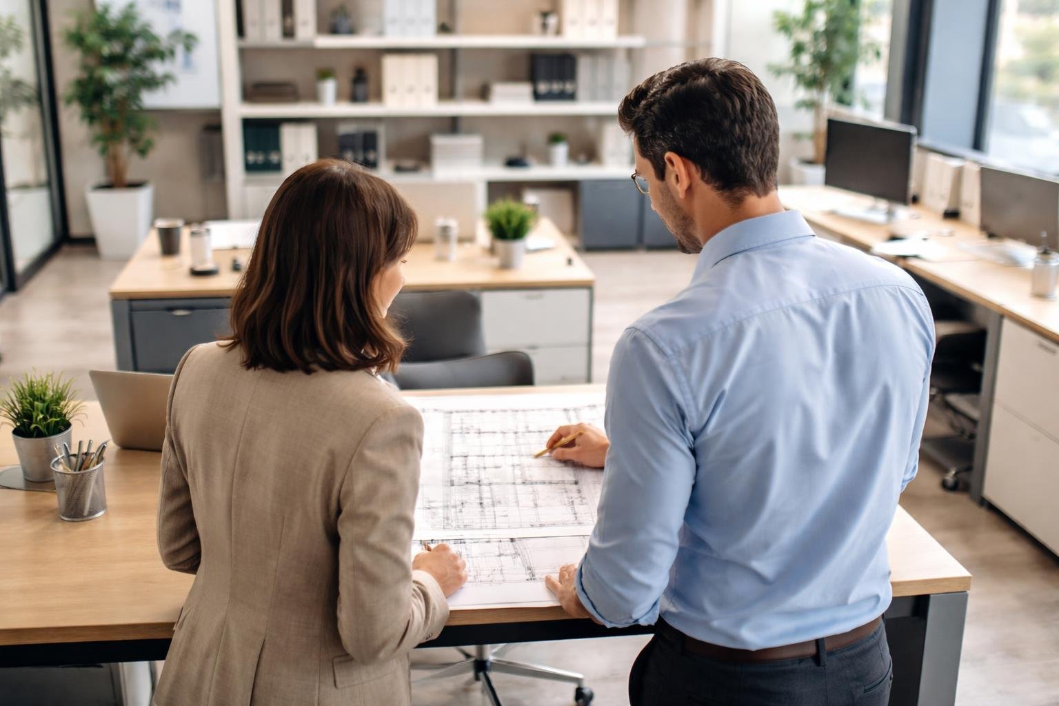 bureau-moderne-personnes-plans-etageres