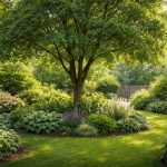 jardin-arbre-buissons-plantes-cloture