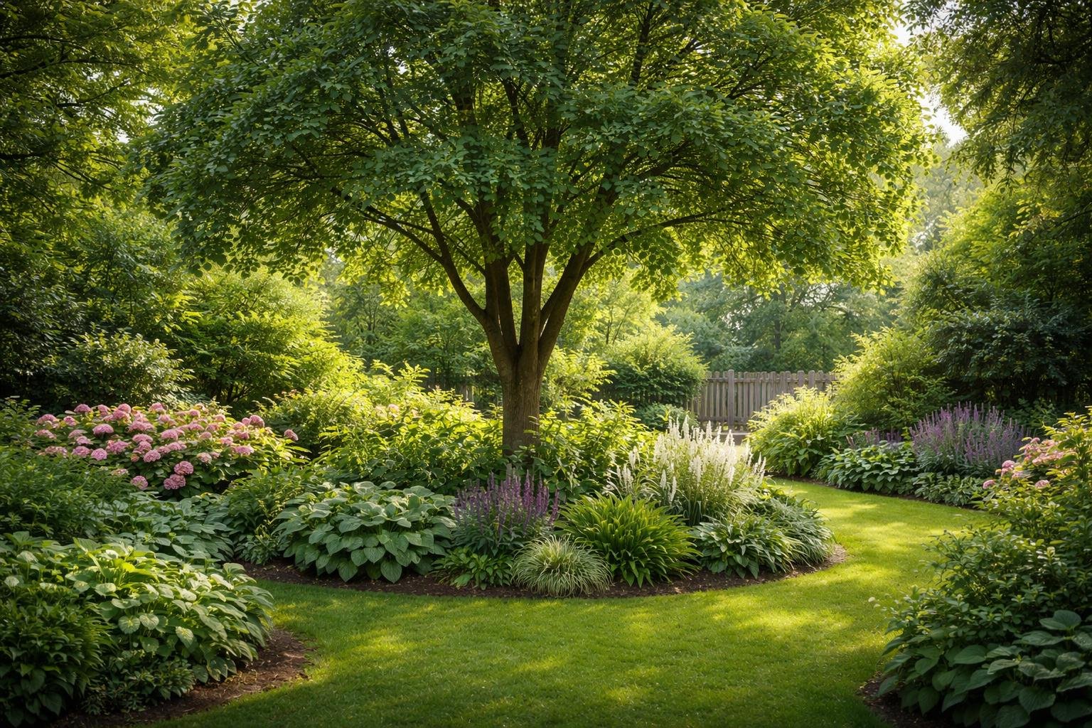 jardin-arbre-buissons-plantes-cloture