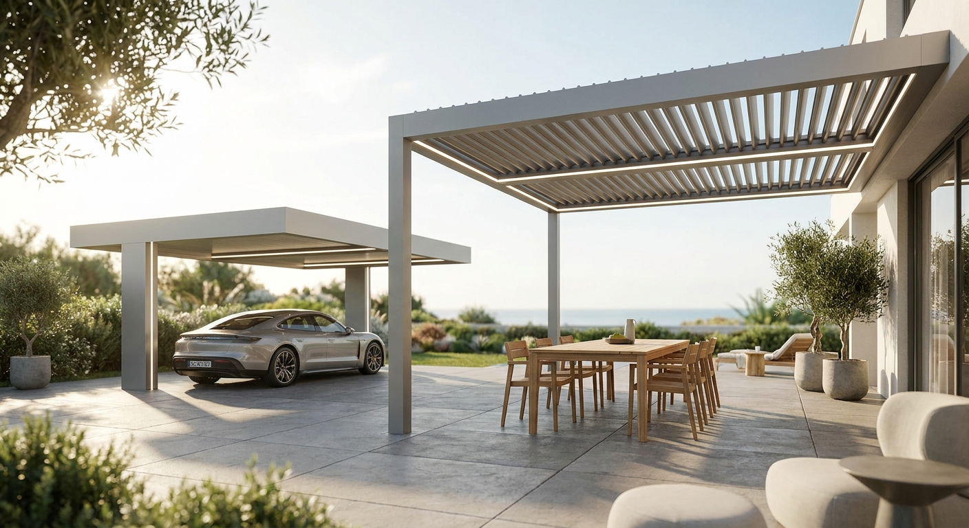 Spécialiste de la vente en ligne de pergolas stores carports et bien plus pour particuliers et professionnels en France et à l'international