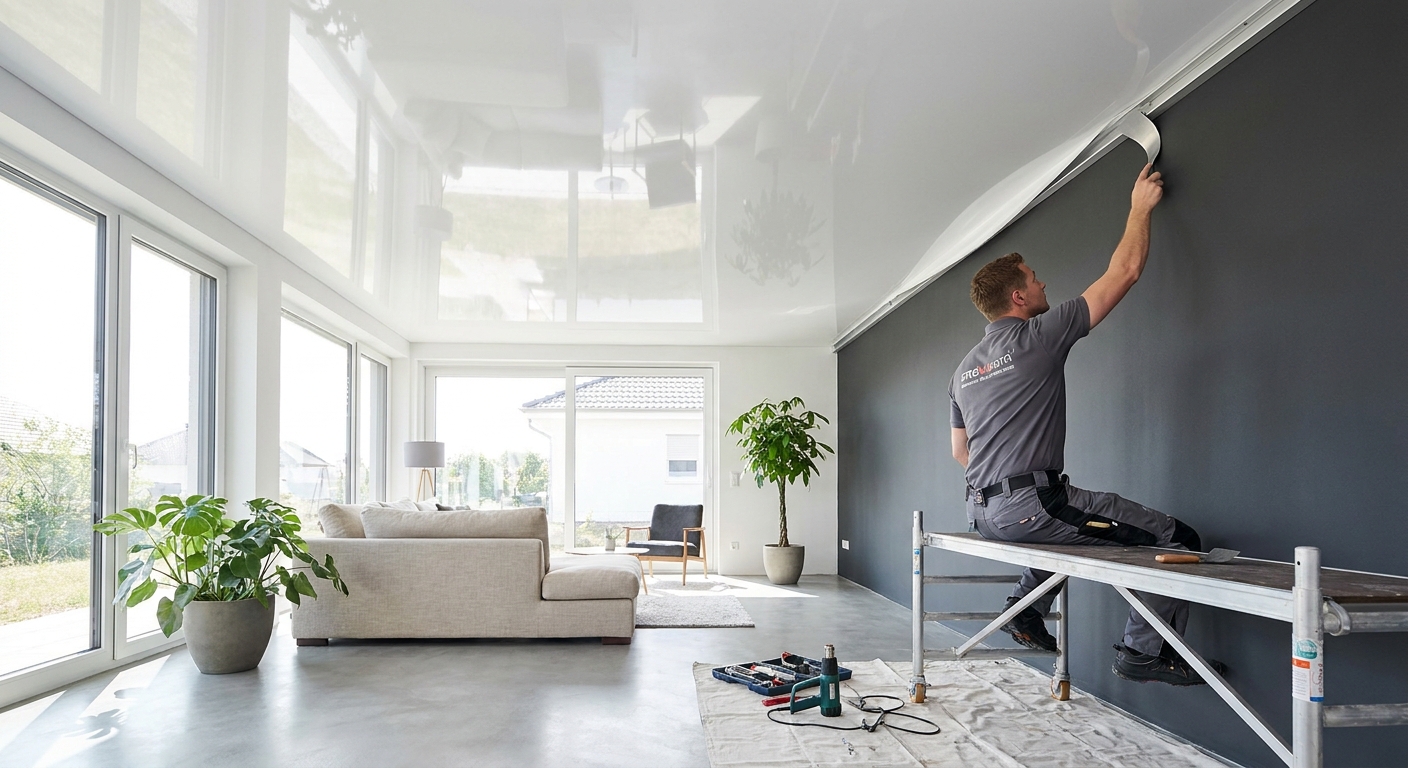 La pose de plafond tendu, la solution idéale pour rénover sans gros travaux