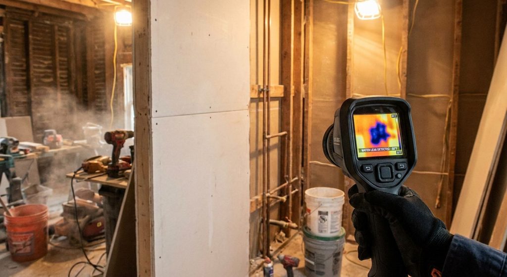 Fuite d'eau sur un chantier de rénovation : la localiser avant les dégâts