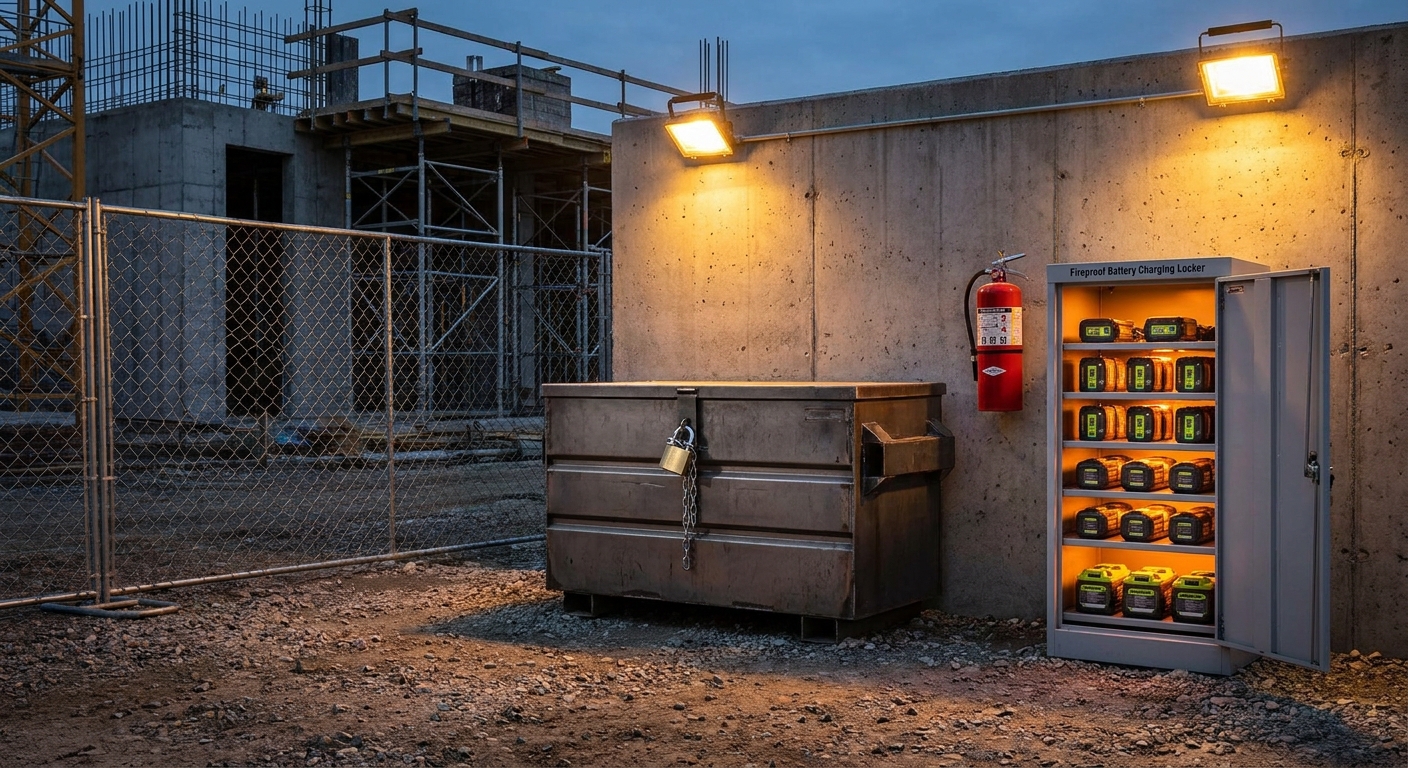 Sécurité chantier : comment protéger efficacement vos outils et batteries contre le vol et les risques d'incendie ?